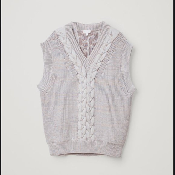 Cos cable knit vest Clearance